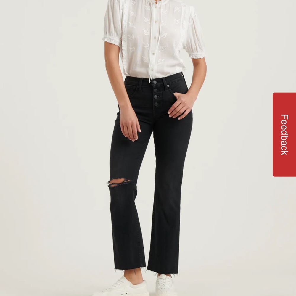Lucky Brand Women's Ava Mid Rise Crop Mini Boot Jeans